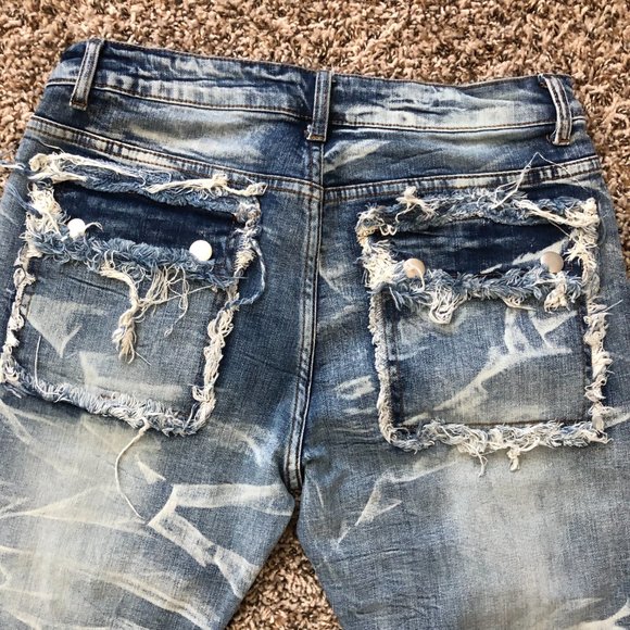 Kontrol Los Angeles Men's Stacked Denim Distressed Jeans - Elevate Your Holiday - Picture 15 of 16